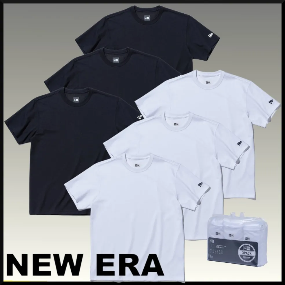 New Era  |Unisex Street Style U-Neck Plain Cotton Short Sleeves