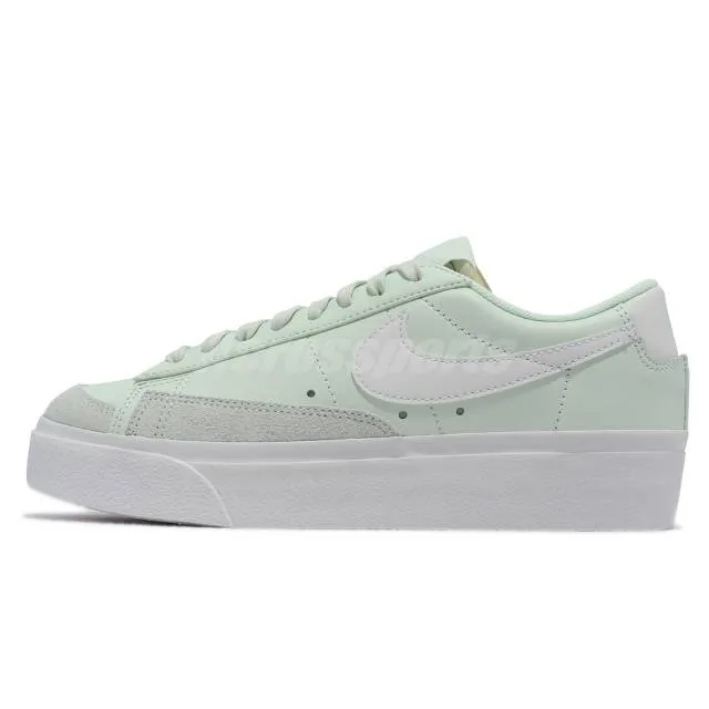 Nike wmns blazer low platform green white women casual lifestyle shoe dj0292-300