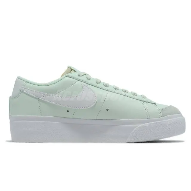 Nike wmns blazer low platform green white women casual lifestyle shoe dj0292-300