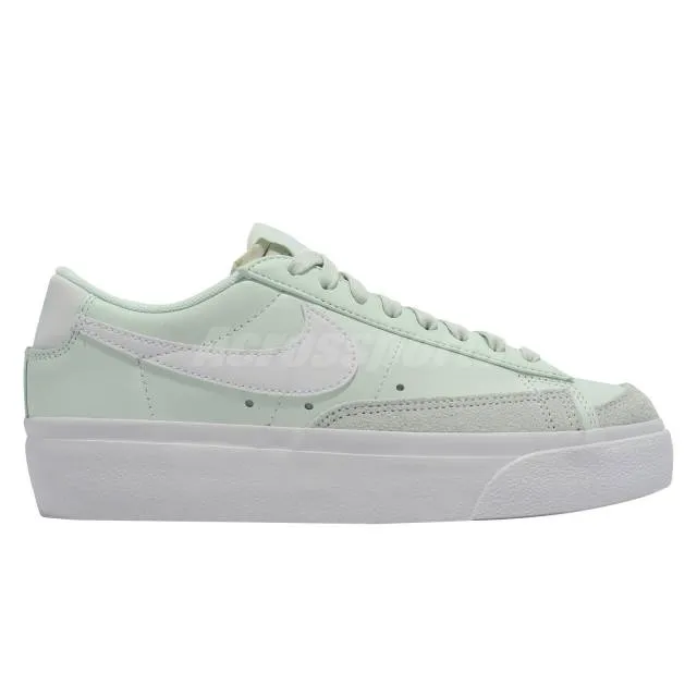 Nike wmns blazer low platform green white women casual lifestyle shoe dj0292-300