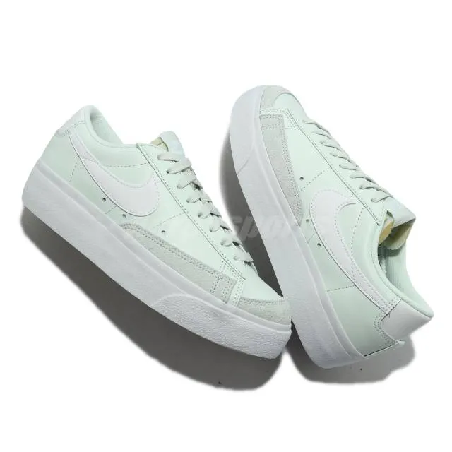 Nike wmns blazer low platform green white women casual lifestyle shoe dj0292-300