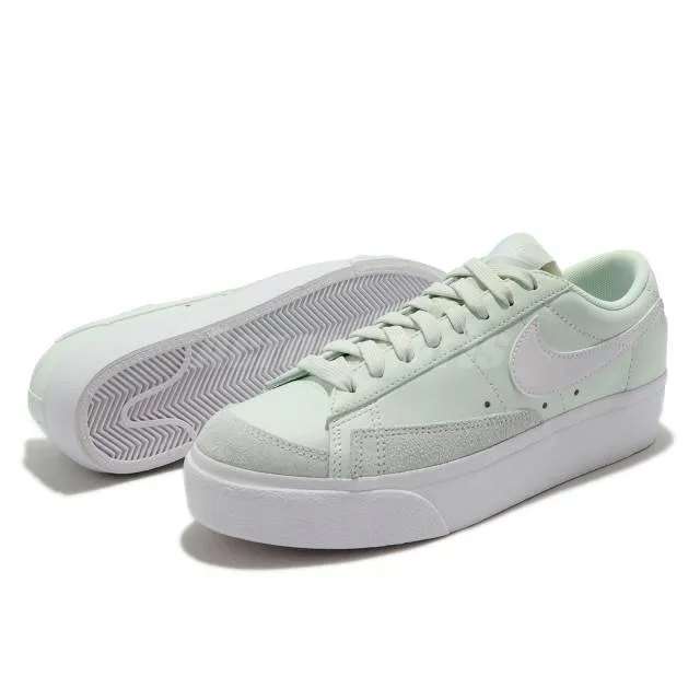 Nike wmns blazer low platform green white women casual lifestyle shoe dj0292-300