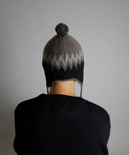 Number Nine Zigzag Jacquard Beanie