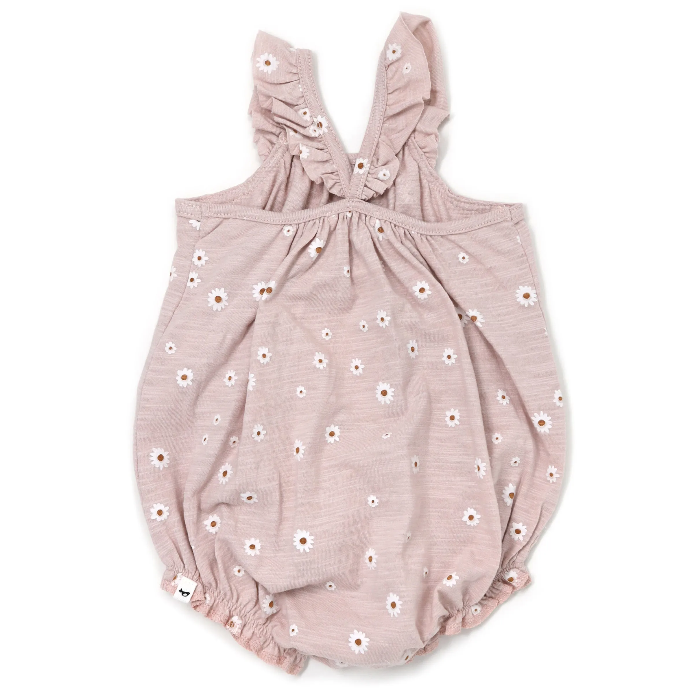 oh baby! Ruffle Strap Slub Bubble - Mini Daisies - Blush