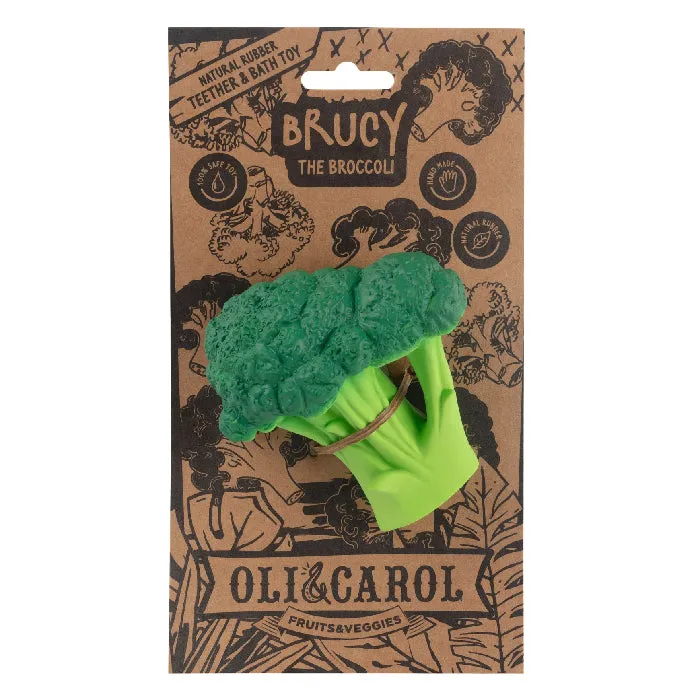 Oli&Carol Natural Rubber Teething Toy Brucy The Broccoli