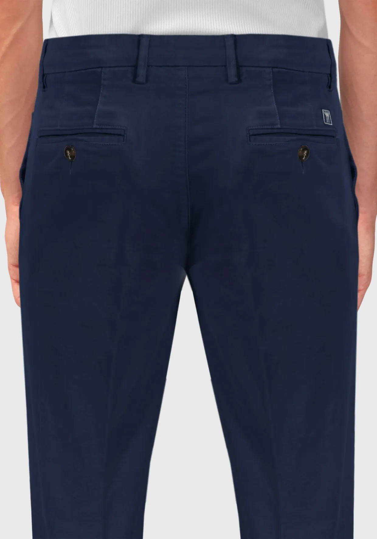 Pantalone Chinos Tasca America Cotone caldo - Blue