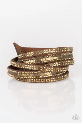 Paparazzi Rock Star Attitude - Brass Urban Wrap Bracelet