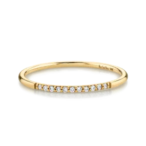 Partial Eternity Band - White Diamond / 14k Yellow Gold