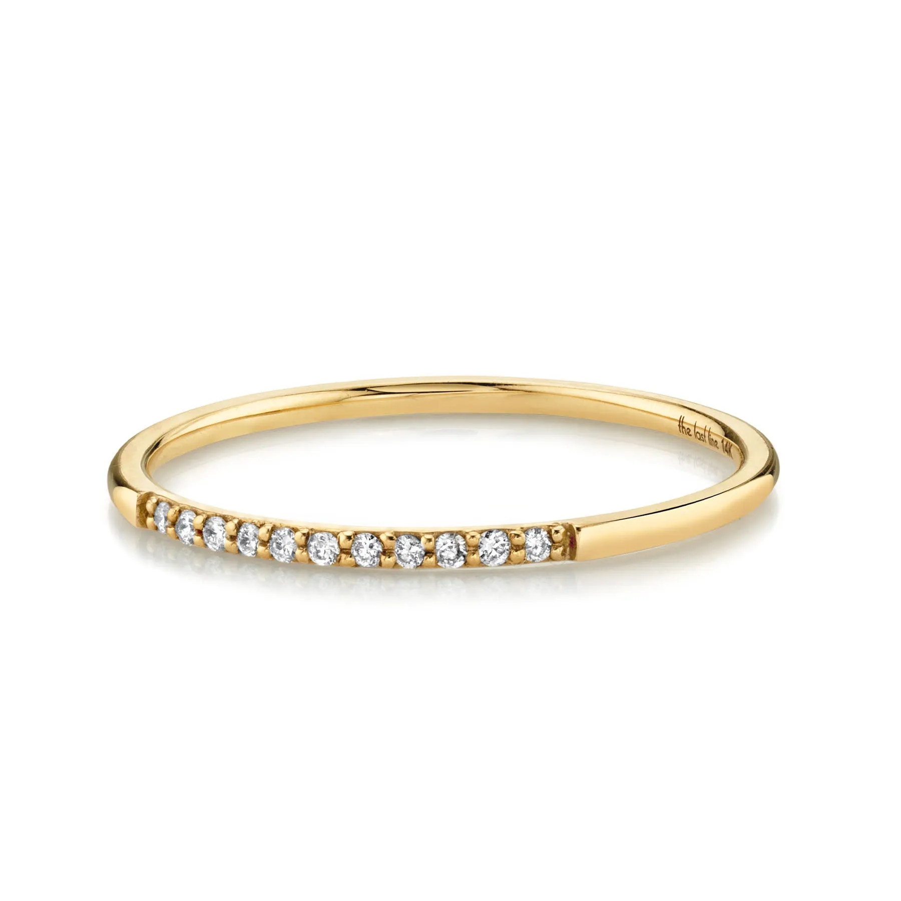 Partial Eternity Band - White Diamond / 14k Yellow Gold