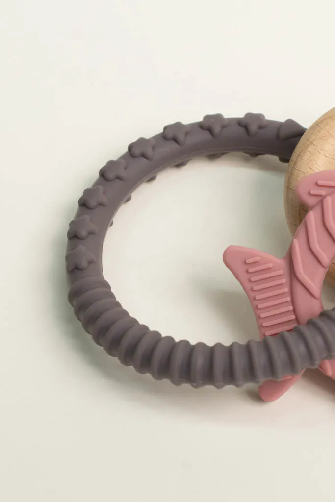 Pink Fish Teething Ring