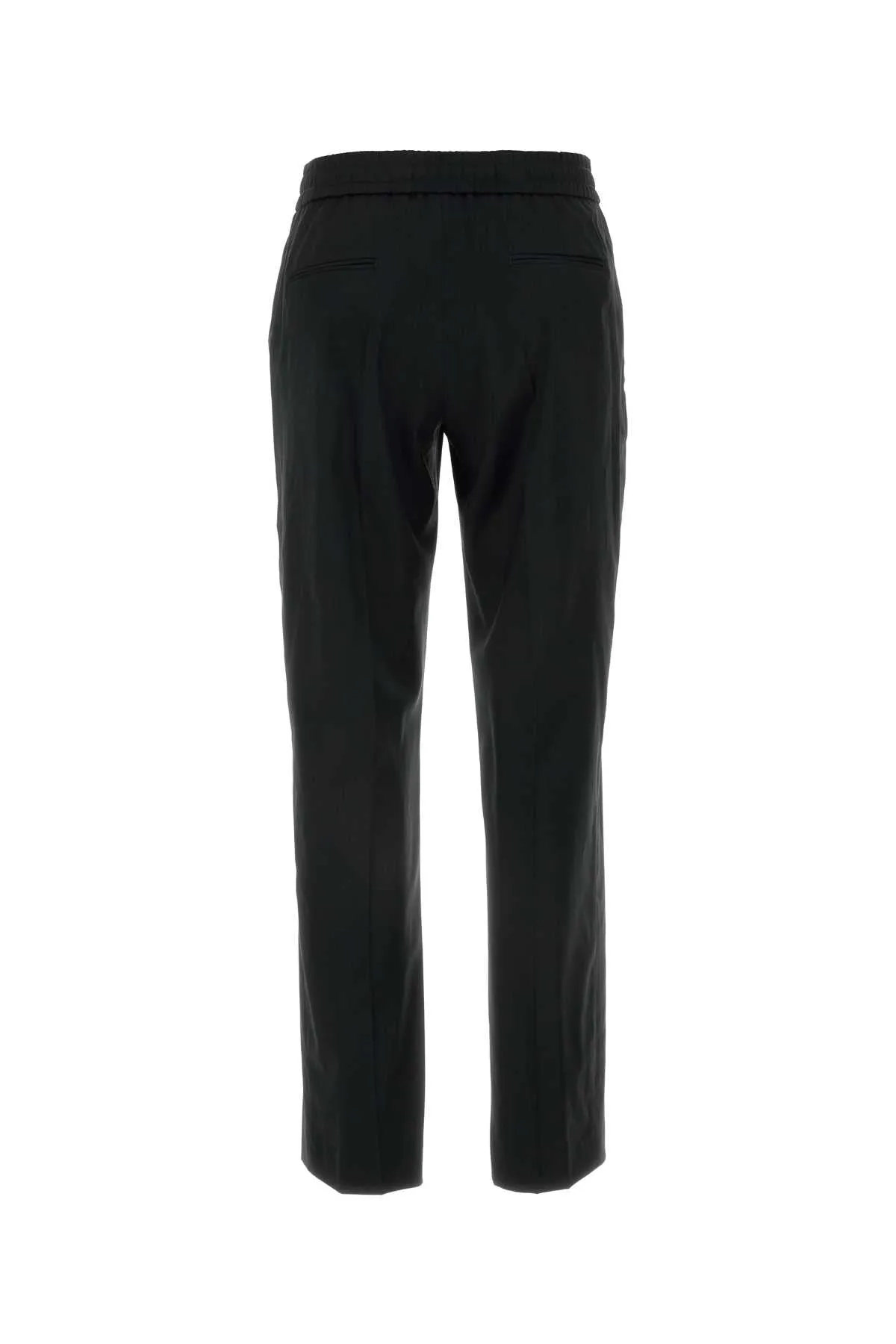 Pt Torino Black Stretch Wool Blend Pant