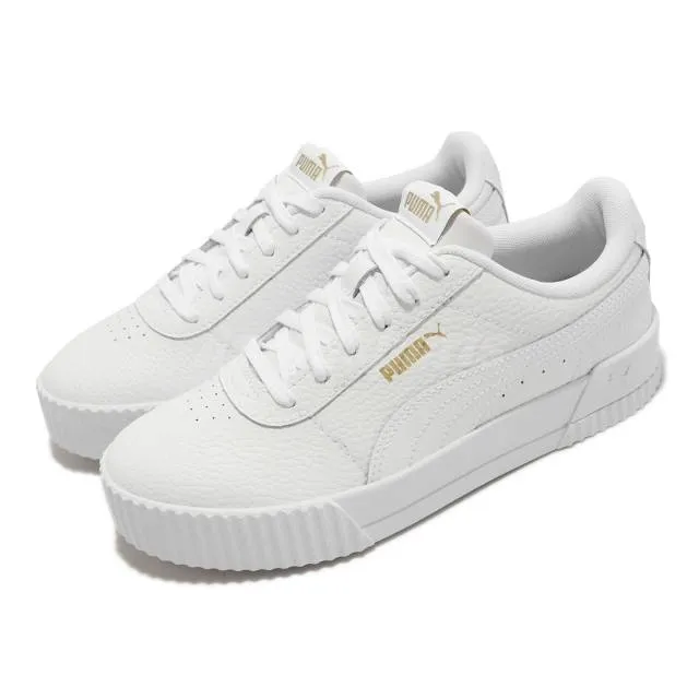 Puma Carina Lux L White Gold Women Casual Lifestyle Shoe...