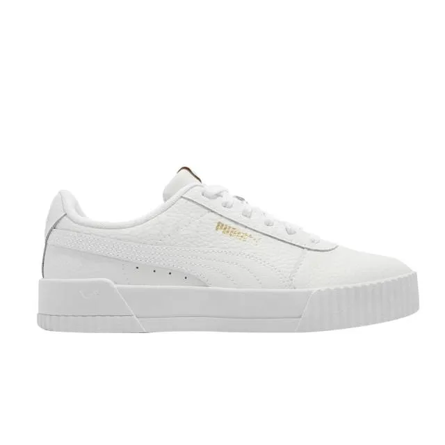 Puma Carina Lux L White Gold Women Casual Lifestyle Shoe...