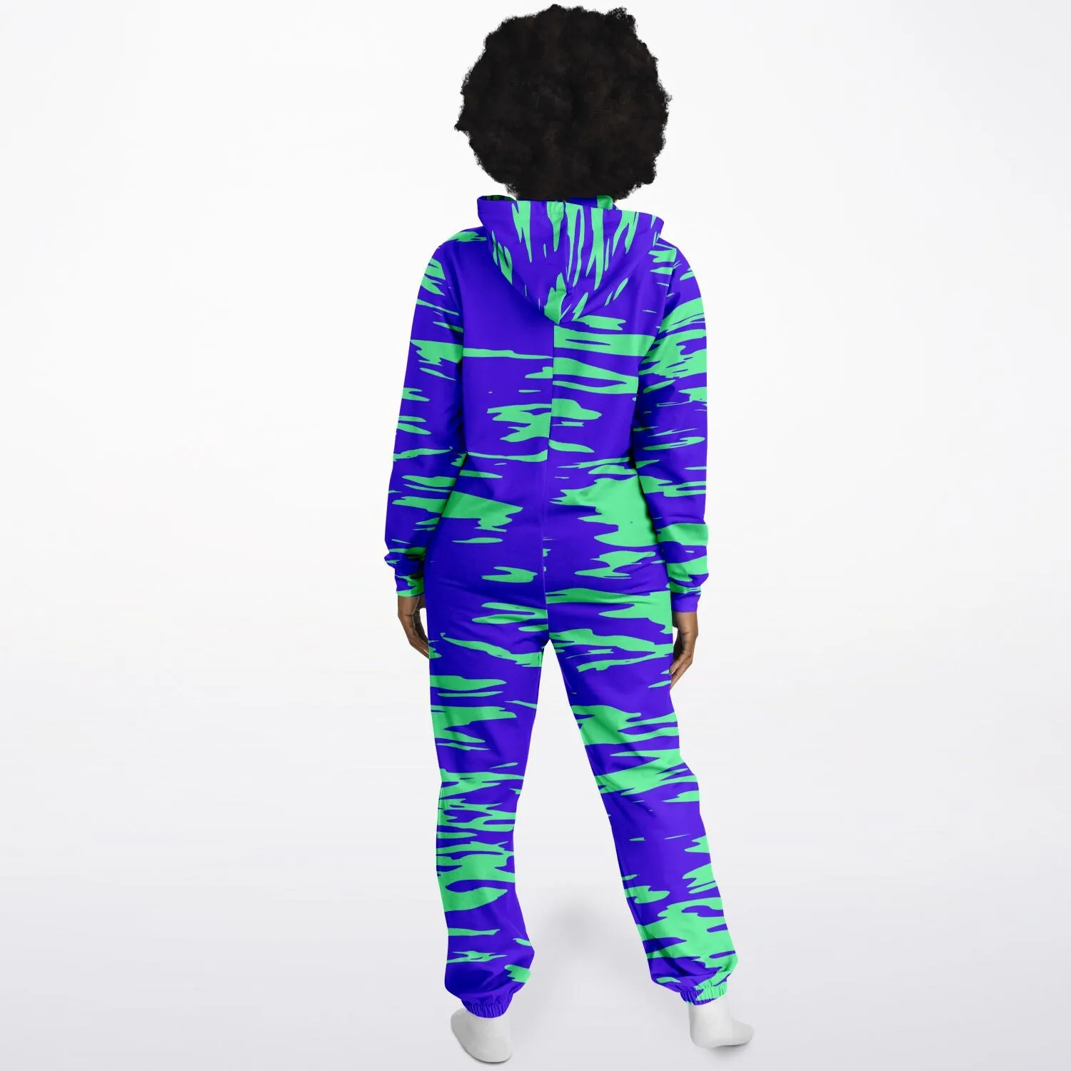 Purple Mint Rave Zebra Adult Unisex Onesie