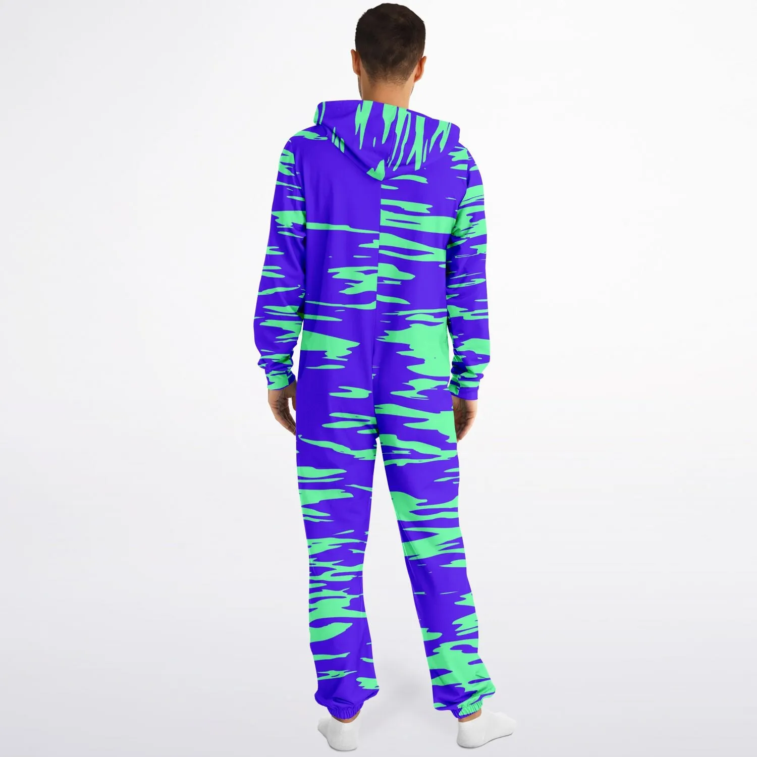 Purple Mint Rave Zebra Adult Unisex Onesie