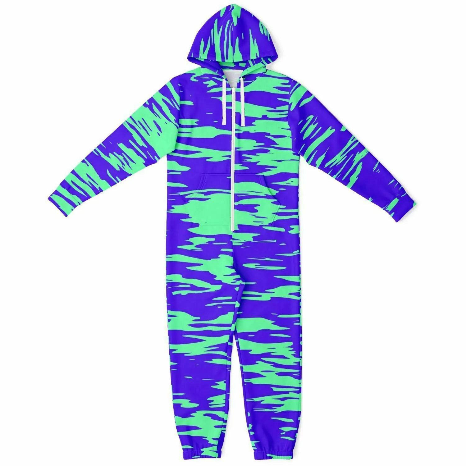 Purple Mint Rave Zebra Adult Unisex Onesie