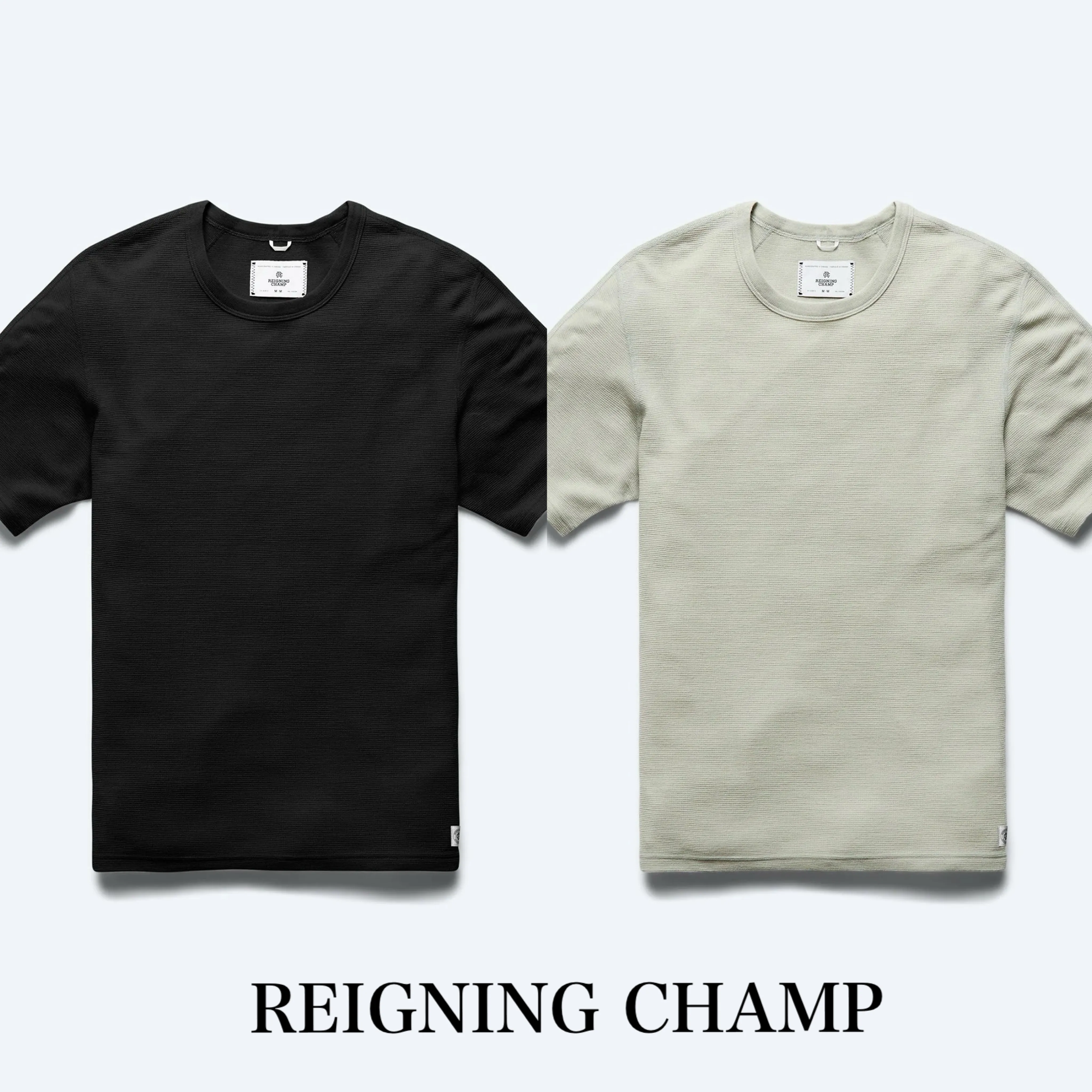 REIGNING CHAMP  |Crew Neck Wool Street Style Plain Short Sleeves Logo