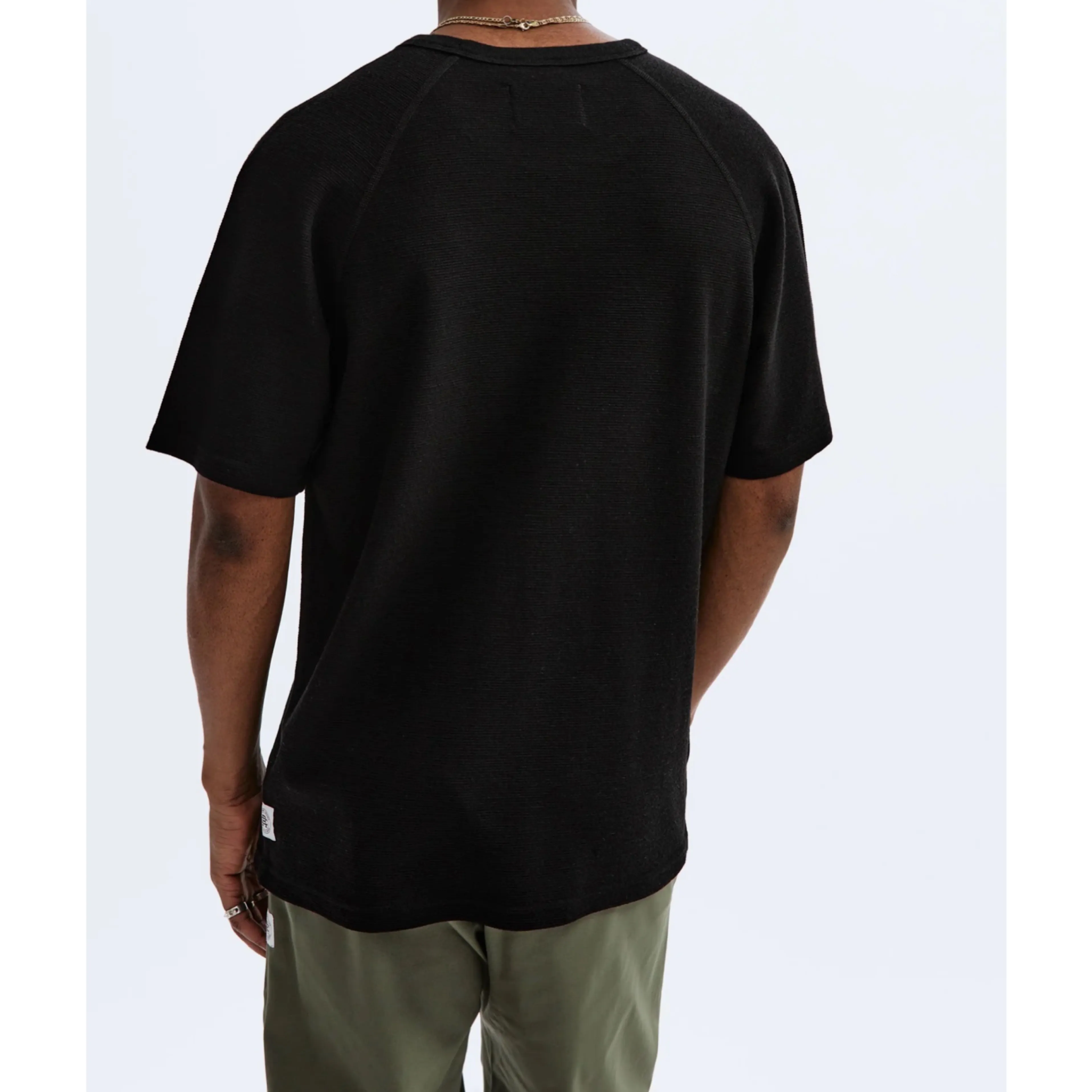 REIGNING CHAMP  |Crew Neck Wool Street Style Plain Short Sleeves Logo