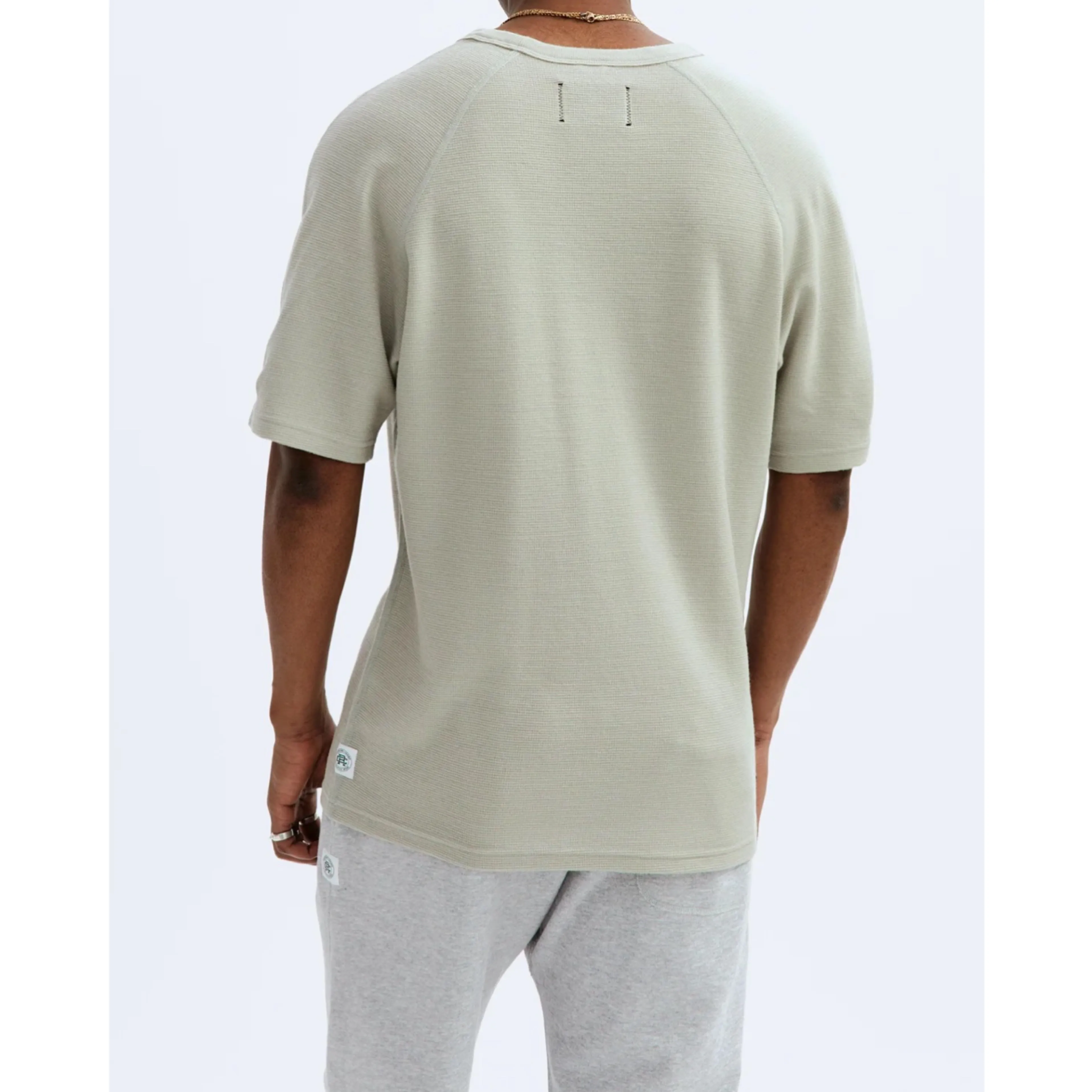 REIGNING CHAMP  |Crew Neck Wool Street Style Plain Short Sleeves Logo