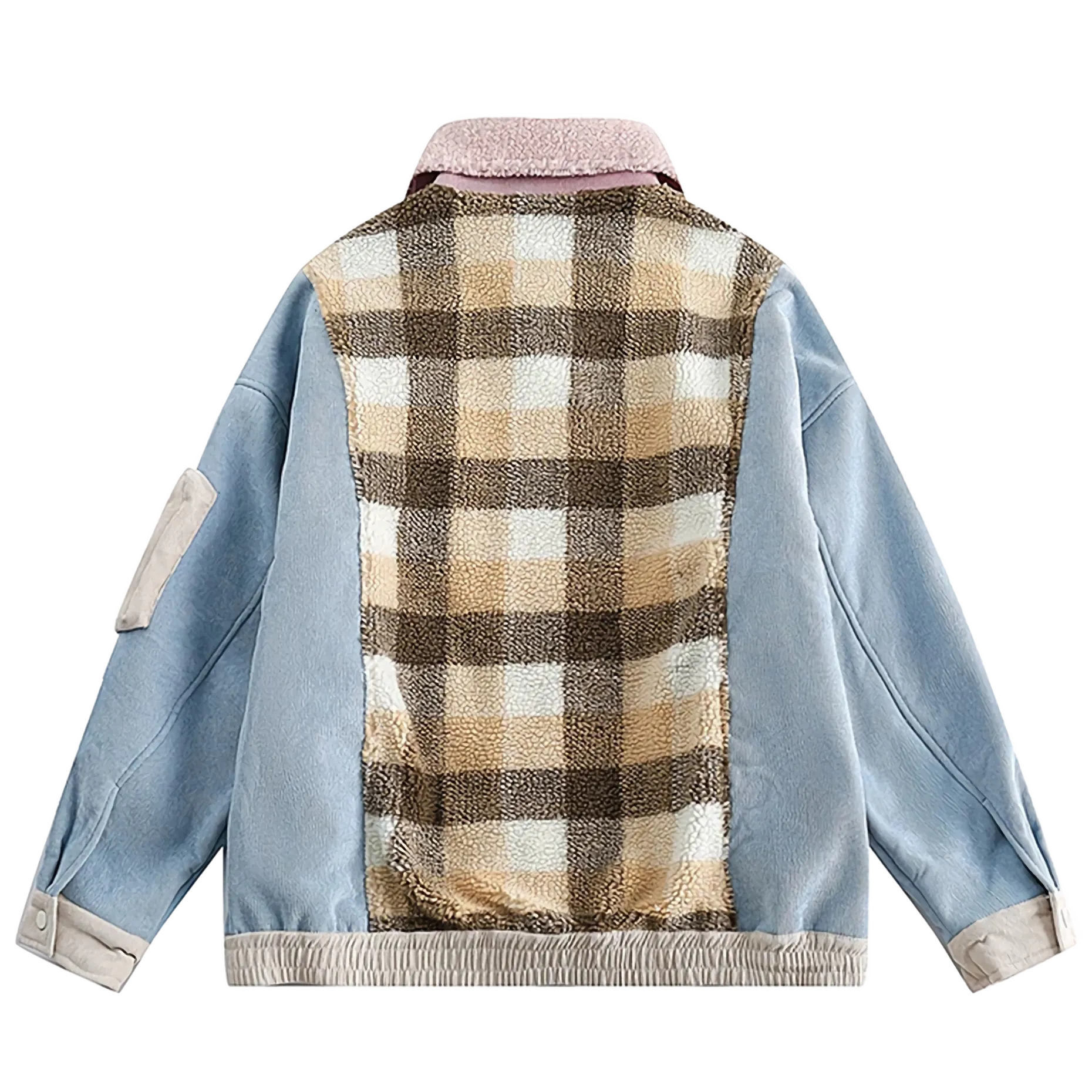 Retro Pastel Abstract Fleece Jacket