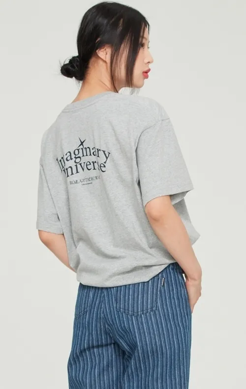 ROMANTIC CROWN  |Unisex Street Style Collaboration Plain Cotton Short Sleeves