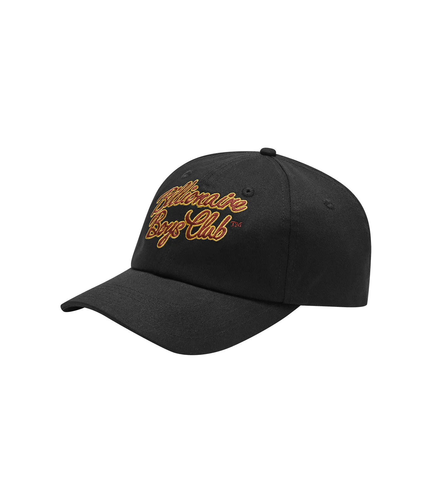 SCRIPT LOGO EMBROIDERED CAP - BLACK