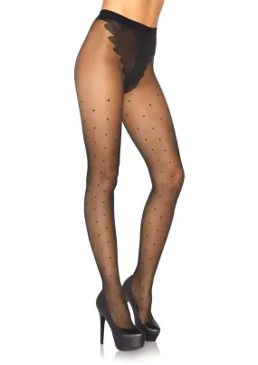 Sheer Polka Dot Pantyhose