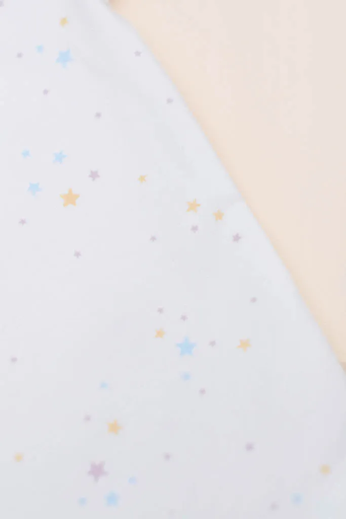 Short-Sleeve Onesie - White Twinkle Stars