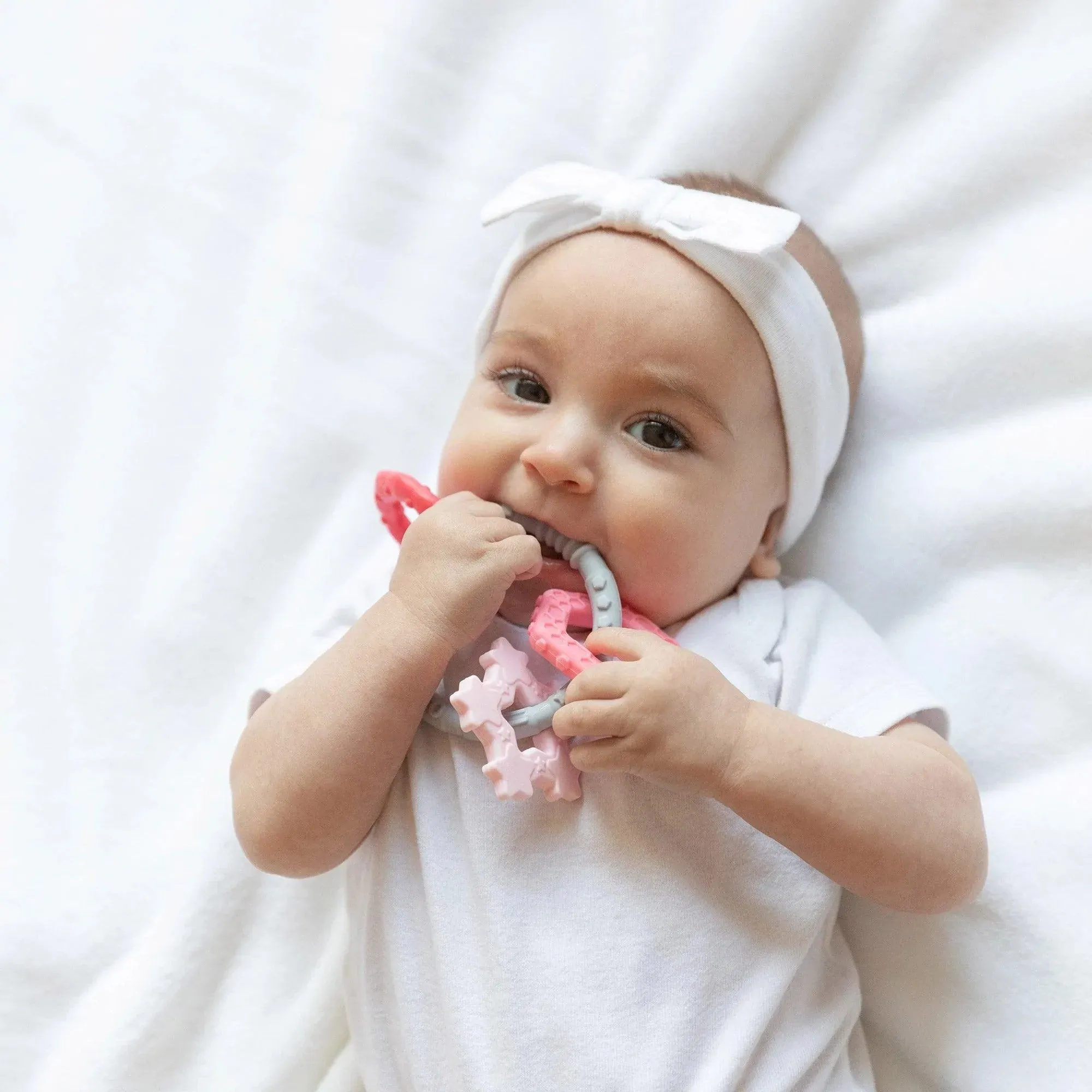 Silicone Teething Charms: Pink