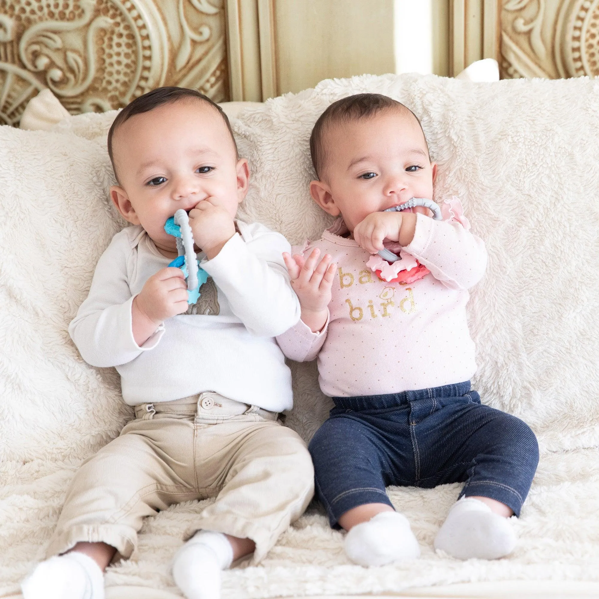 Silicone Teething Charms: Pink