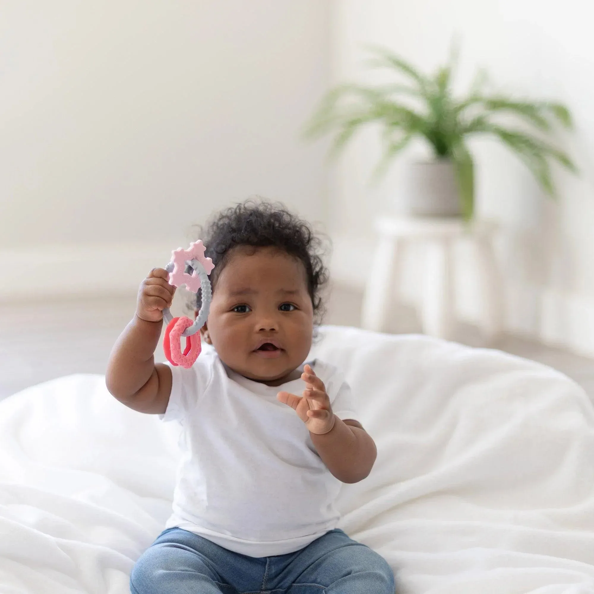 Silicone Teething Charms: Pink