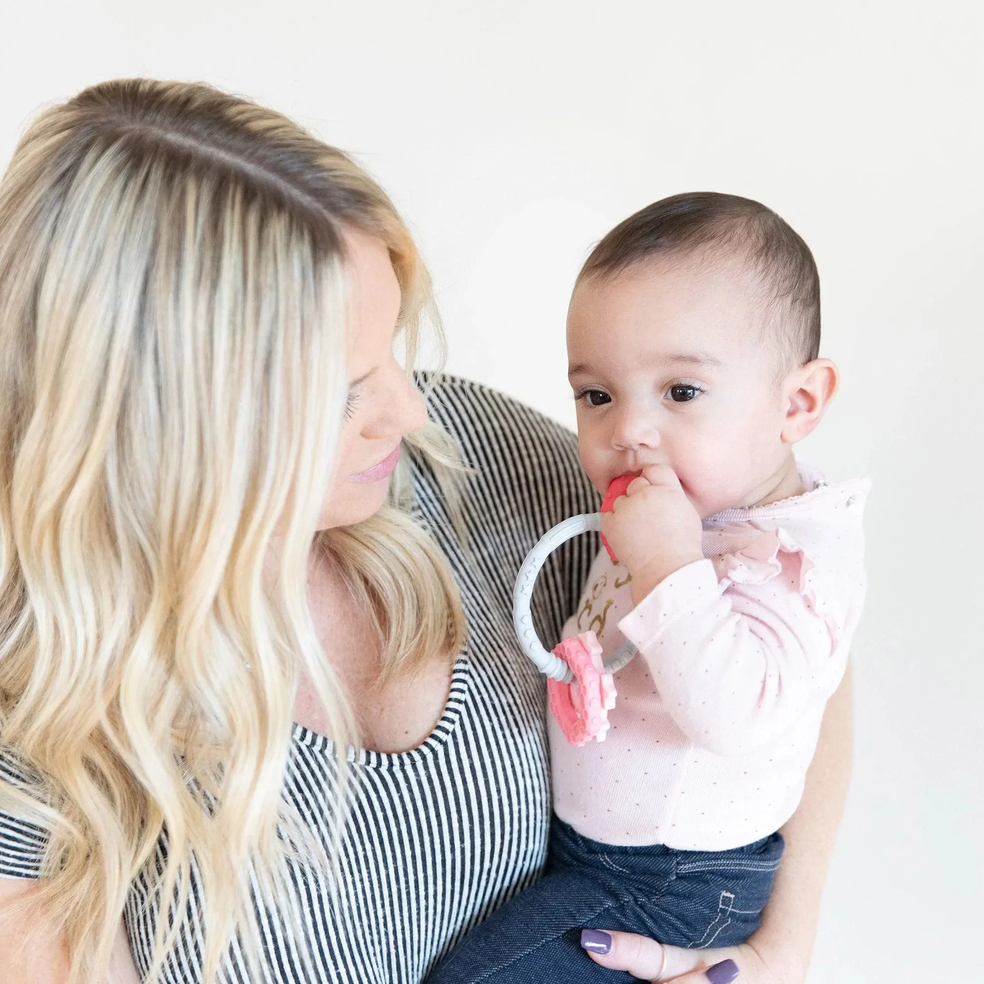 Silicone Teething Charms: Pink