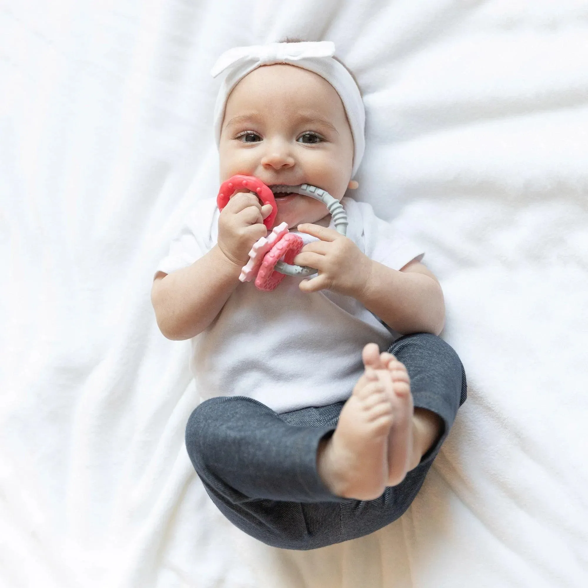 Silicone Teething Charms: Pink