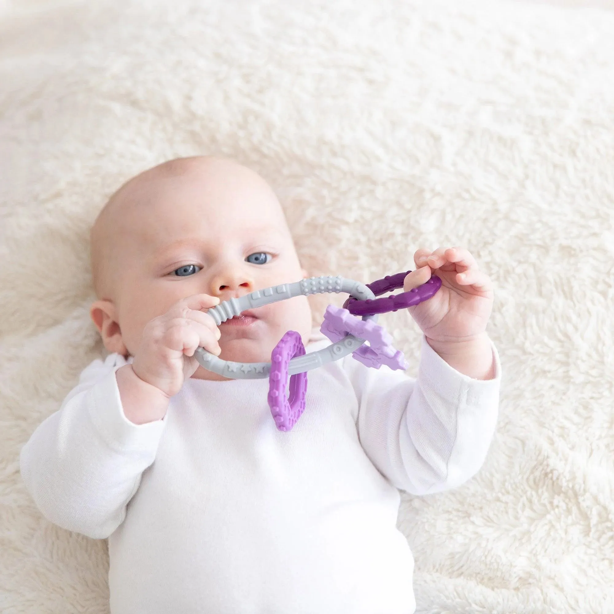 Silicone Teething Charms: Purple