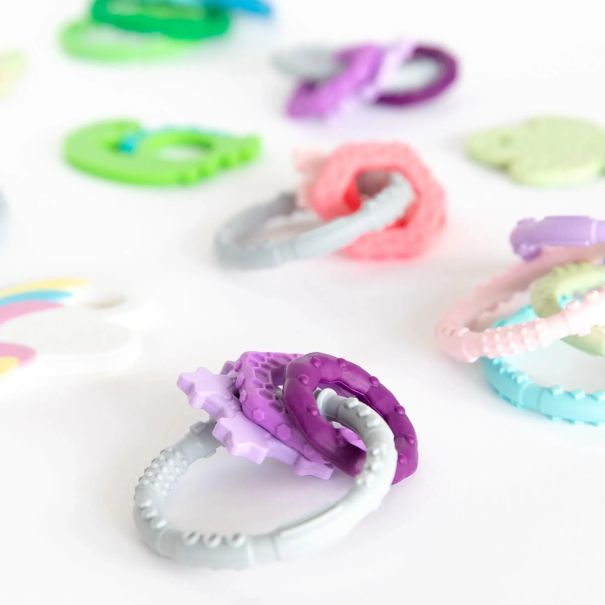 Silicone Teething Charms: Purple