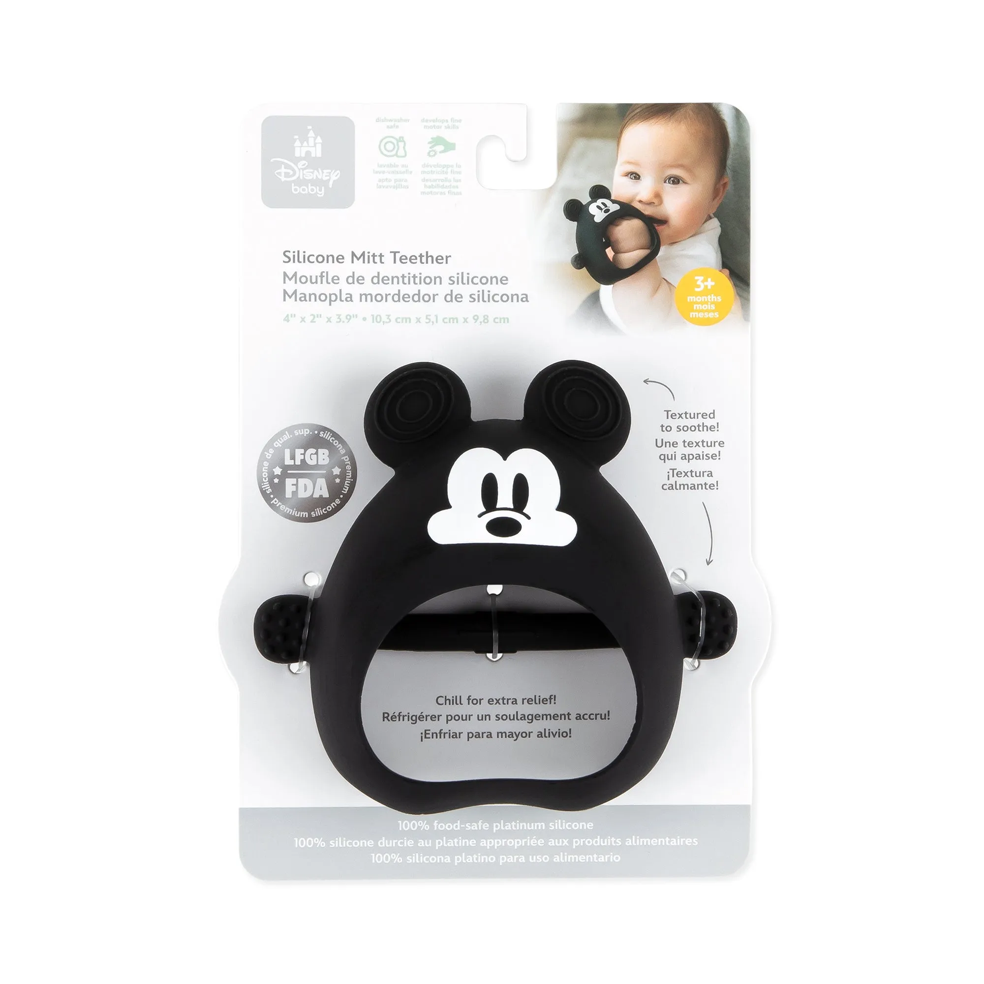 Silicone Un-Droppable Mitt Teether: Mickey Mouse