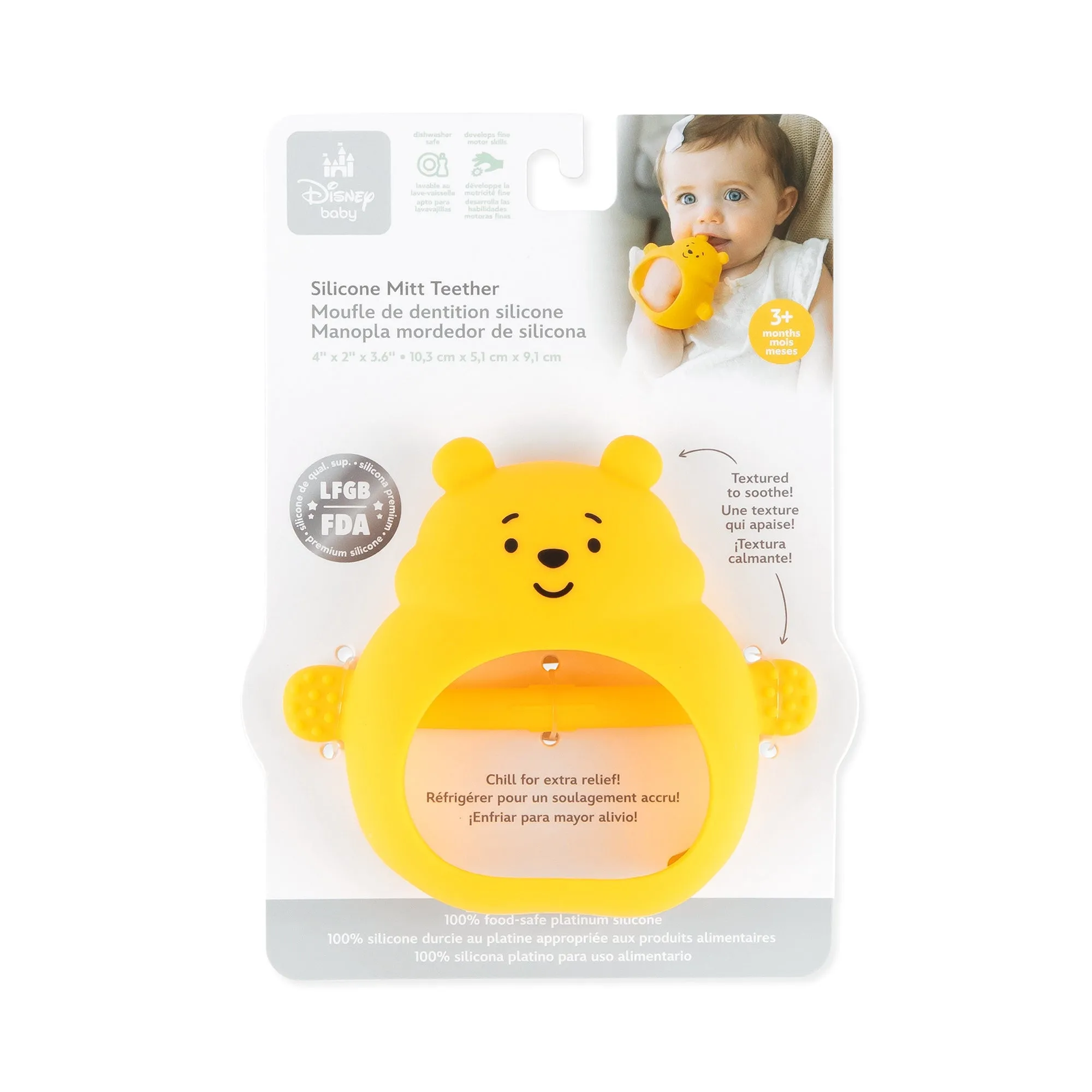 Silicone Un-Droppable Mitt Teether: Winnie the Pooh