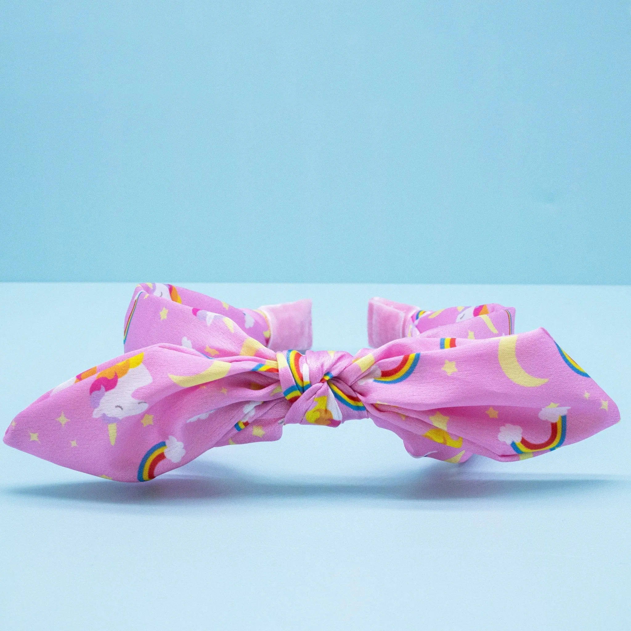 Silky Knotted Rabbit Ear Bow Headband