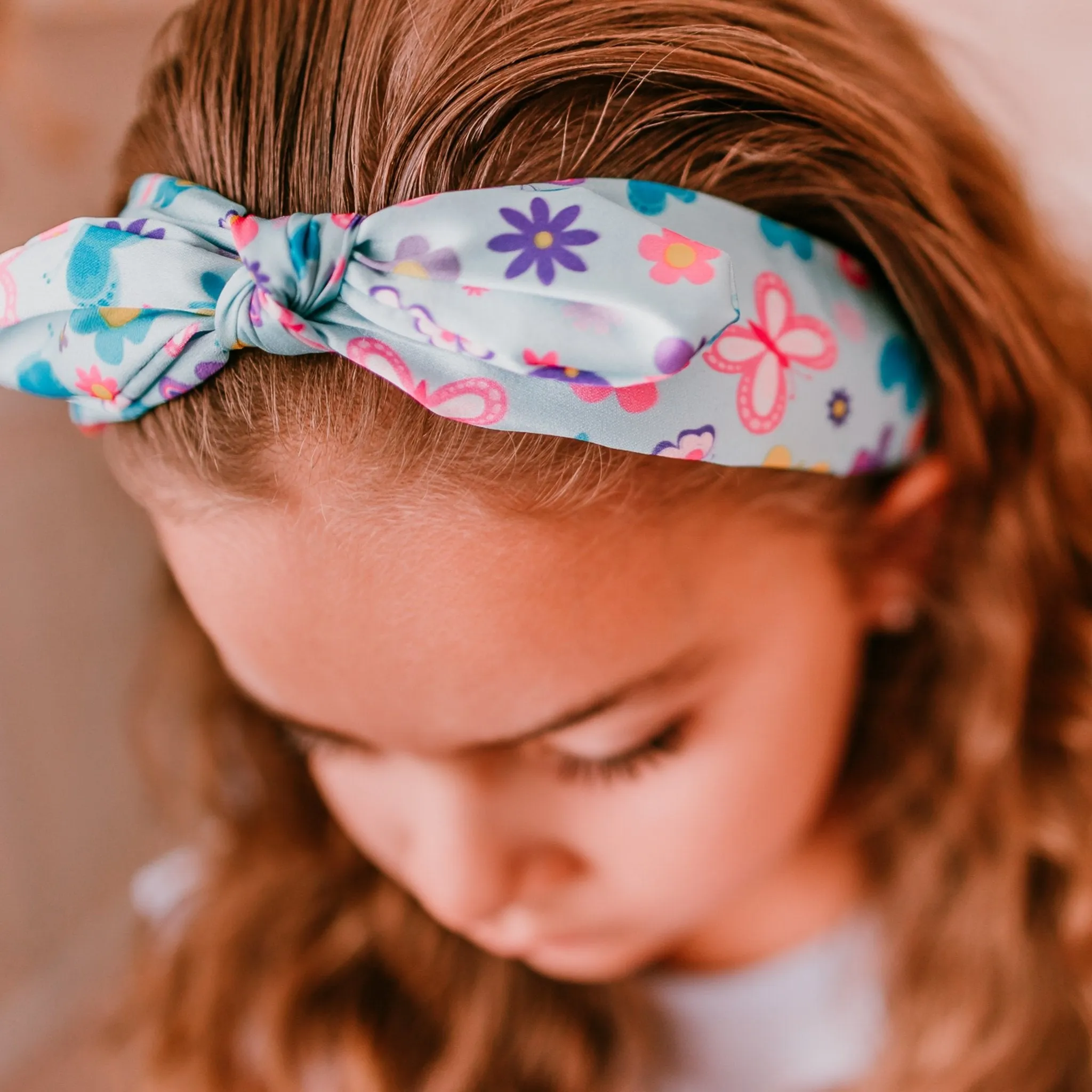 Silky Knotted Rabbit Ear Bow Headband