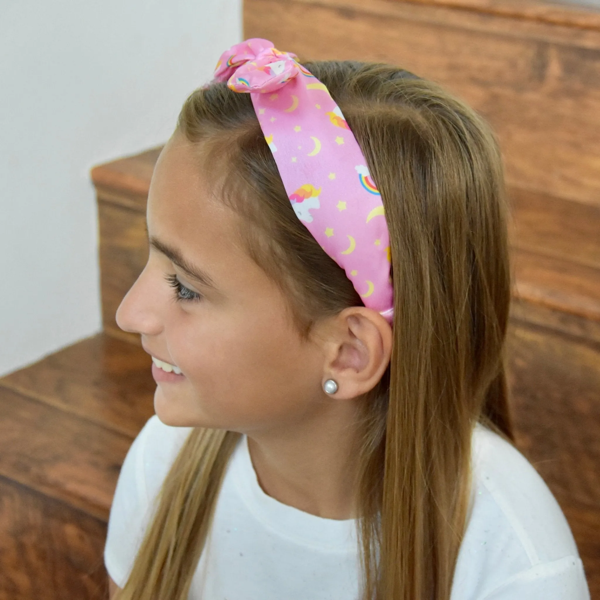 Silky Knotted Rabbit Ear Bow Headband