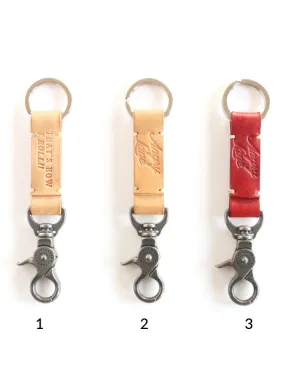 Snap claw leather keychain