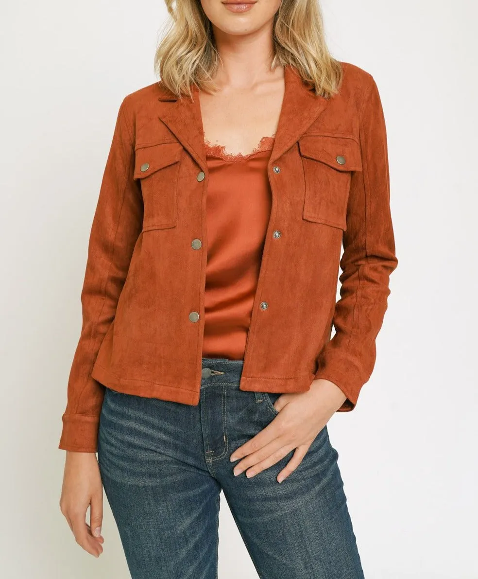 Snap Suede Jacket