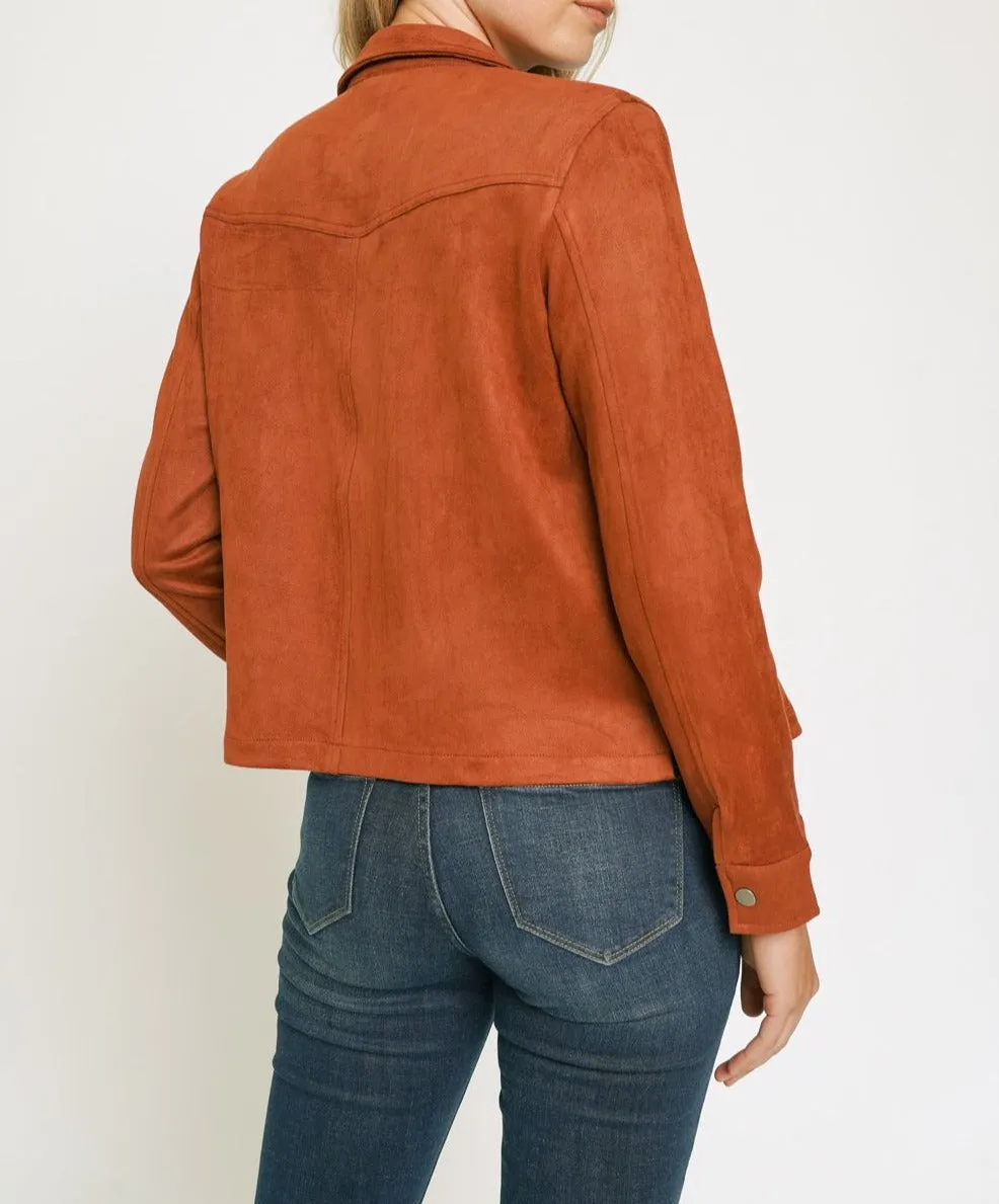 Snap Suede Jacket