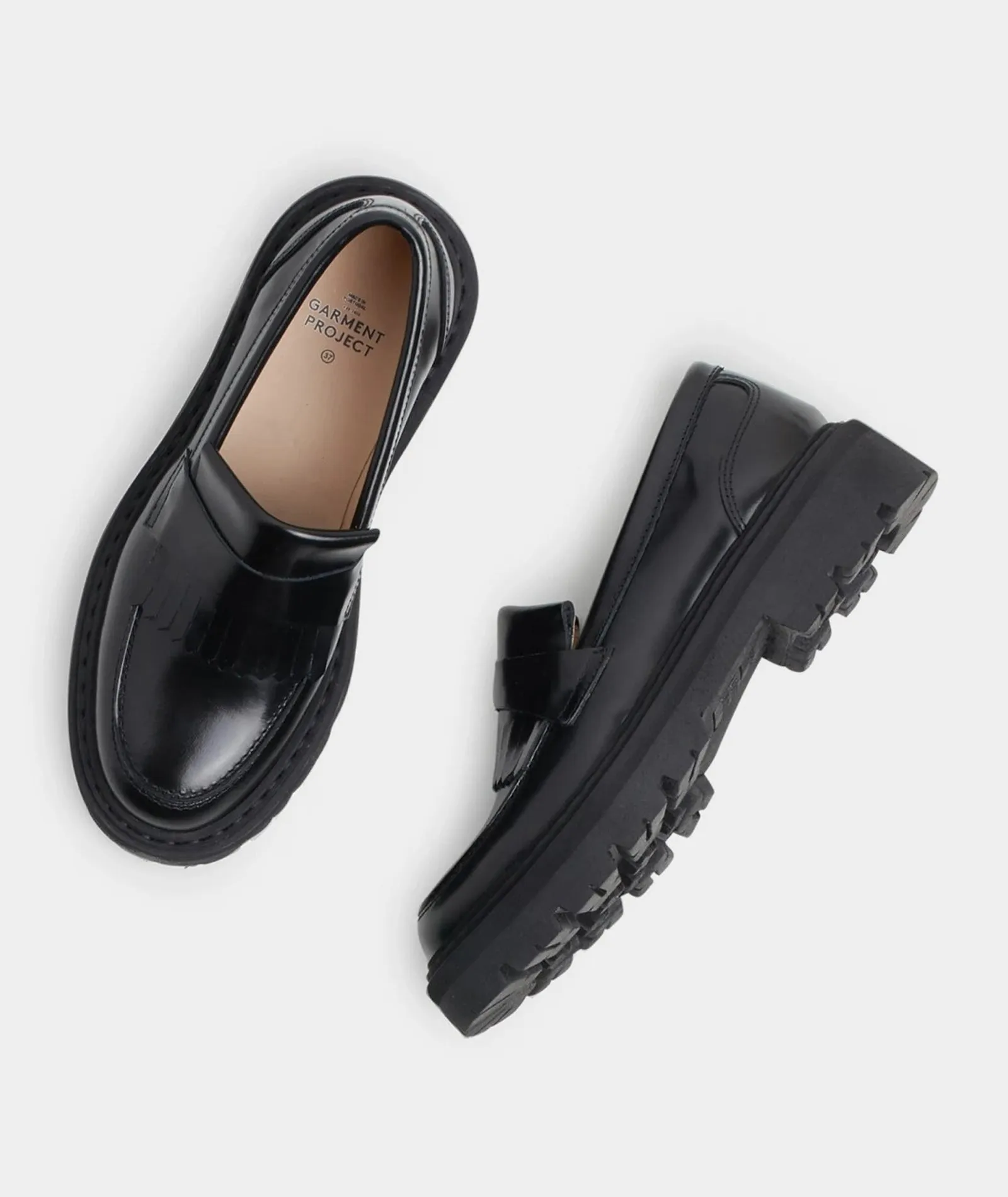 Spike Loafer - Black Polido Leather