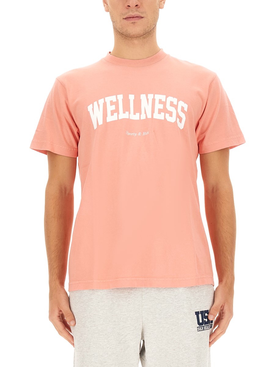 SPORTY&RICH    LOGO PRINT T-SHIRT