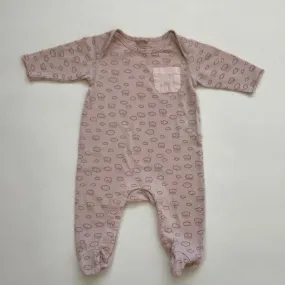 Stella McCartney Dusty Pink Cloud Print Onesie