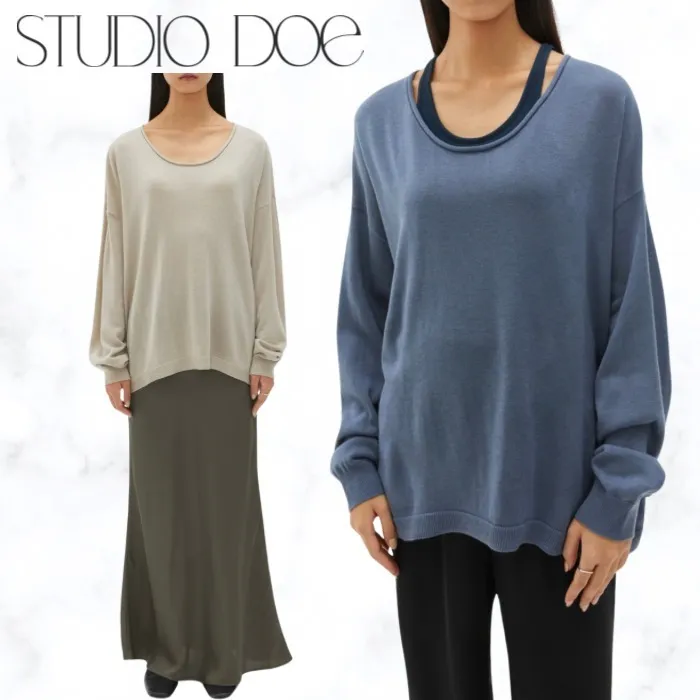 STUDIO DOE  |Casual Style Wool Nylon Blended Fabrics Street Style