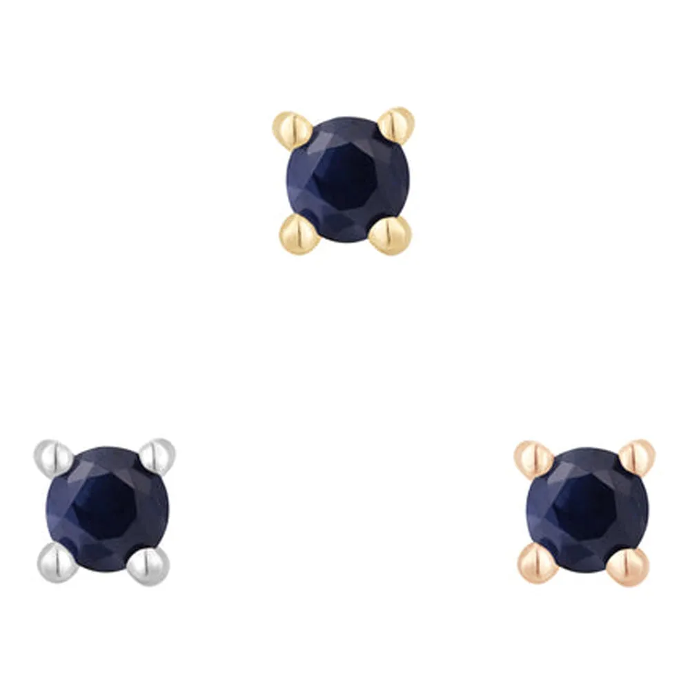 threadless: Prong-Set Blue Sapphire End in Gold