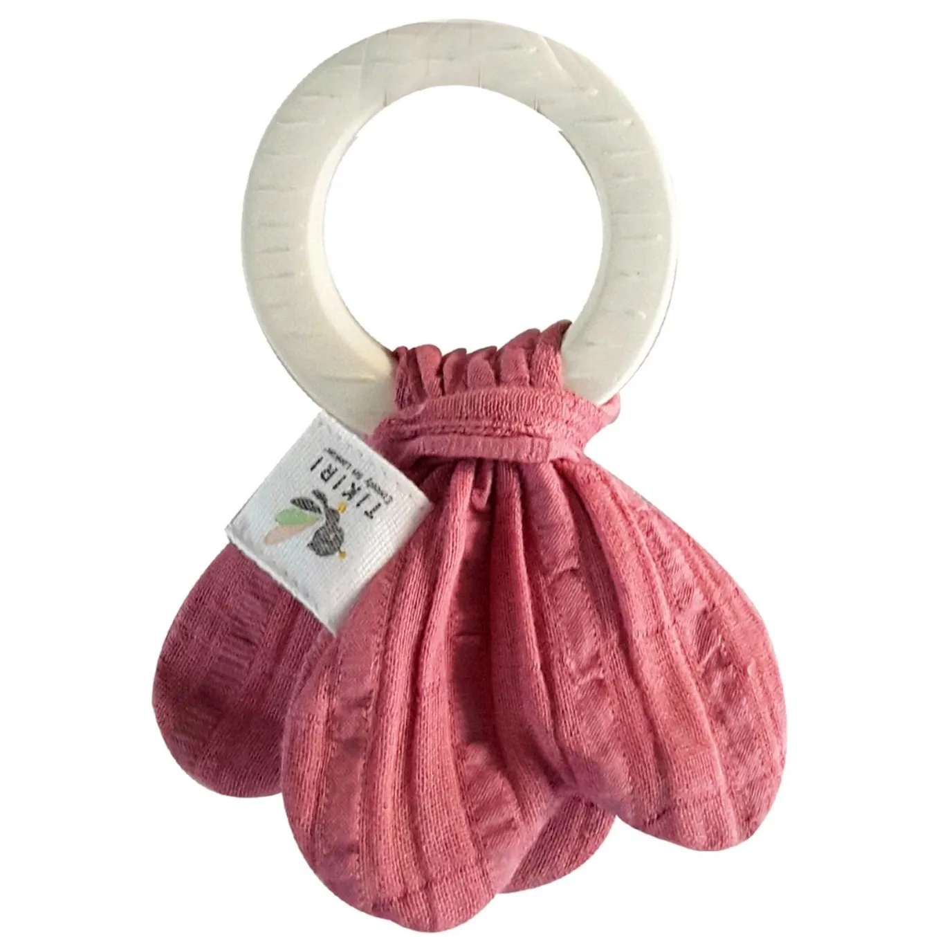 Tikiri Safari Teething Ring - Pink