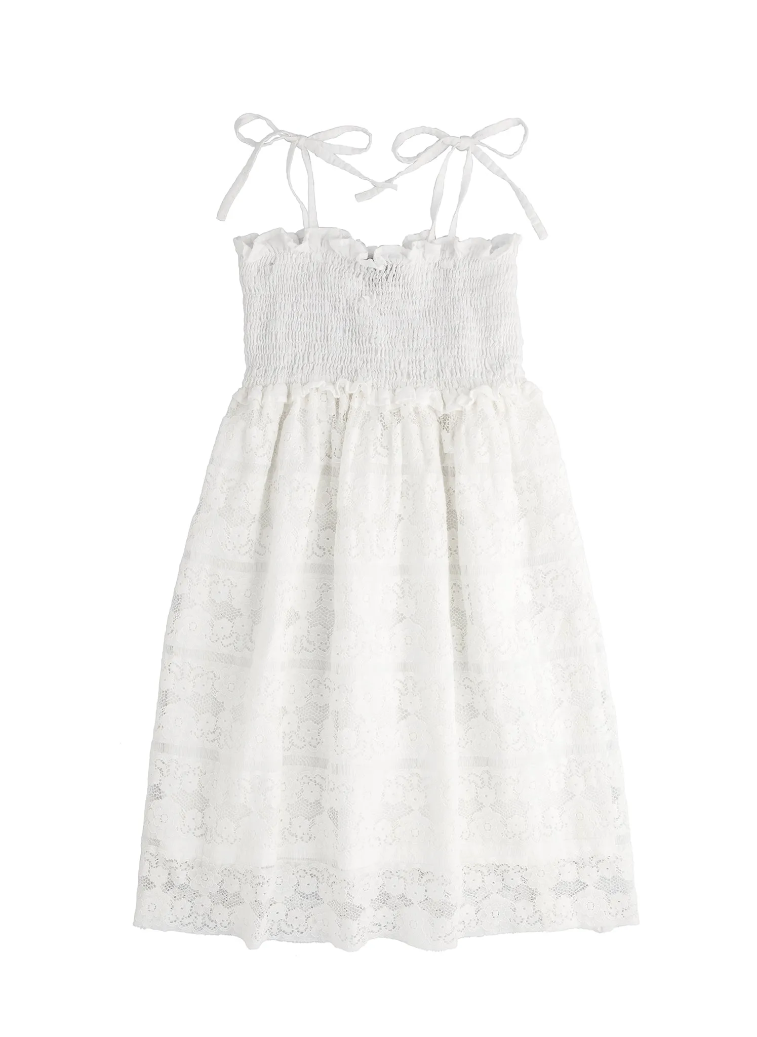 tocoto vintage Lace Midi Girls Dress in Off-White - FINAL SALE